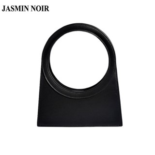 Jasmin NOIR กระเป๋าสะพายไหล่ กระเป๋าถือ หนัง PU ขนาดเล็ก แบบพกพา สีพื้น สําหรับสตรี