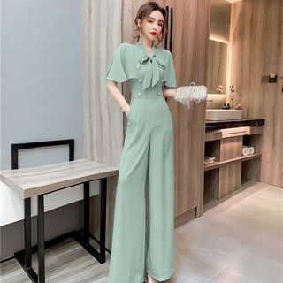 Ladies Elegant Elegant Pendant High Waist Slimming Chiffon Wide Leg Pants 2023 Summer New Double-breasted Pants for Women