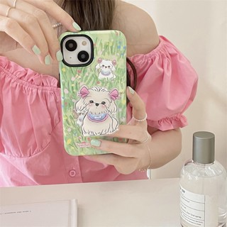 เคสโทรศัพท์มือถือแบบแข็ง กันกระแทก ลายลูกสุนัขน่ารัก สไตล์สร้างสรรค์ สําหรับ Iphone 14promax 14pro 14 13Promax 11 12Pro