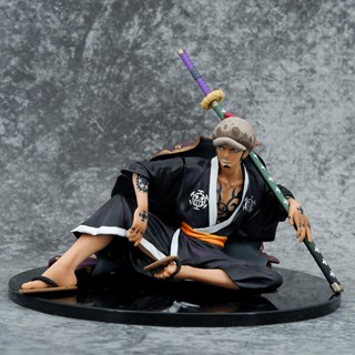 โมเดลฟิกเกอร์ อนิเมะ Wano Country Luo Kimono Sitting Posture Samurai ของเล่นสําหรับเด็ก