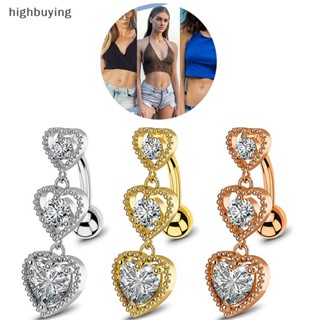 [highbuying] แหวนสเตนเลส รูปหัวใจ 3 หัวใจ เครื่องประดับ สําหรับผู้หญิง