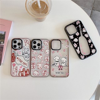 Casetify เคสโทรศัพท์มือถือ ซิลิโคนนิ่ม กันกระแทก ลายการ์ตูนดอกกุหลาบแห้งน่ารัก สําหรับ iPhone 14 Pro Max 11 12 13 Pro Max