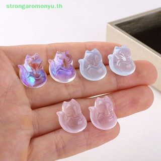 Strongaromonyu จี้คริสตัล รูปสุนัขจิ้งจอกน่ารัก แฮนด์เมด DIY สําหรับทําเครื่องประดับ สร้อยคอ กิ๊บติดผม 10 ชิ้น