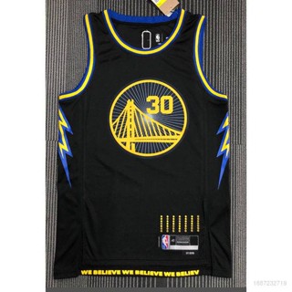 เสื้อกีฬาแขนกุด ลายทีม NBA Jersey Golden State Warriors Curry 75th 2022 สีดํา สไตล์คลาสสิก พลัสไซซ์