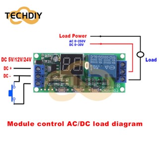 โมดูลรีเลย์ตั้งเวลาดิจิทัล DC 5V 12V 24V อเนกประสงค์