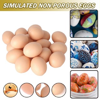 10 Pcs Plastic Simulation Fake Eggs Kids DIY Painting Decor Toys Party Decor