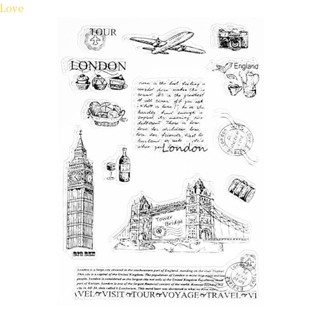 แสตมป์ซิลิโคนใส ลาย Love Trip to London DIY สําหรับทําการ์ดวารสาร