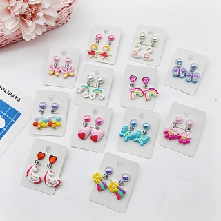 ต่างหูเด็ก แบบหนีบ ลายน่ารัก พร้อมส่งจากไทย