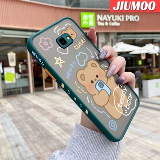 สําหรับ Samsung galaxy J4 2018 J4 Plus 2018 J4 Prime เคสการ์ตูนหมีเท็ดดี้ ขอบสี่เหลี่ยม ดีไซน์ใหม่ กันกระแทก ฝ้า ใส เคสโทรศัพท์แข็ง