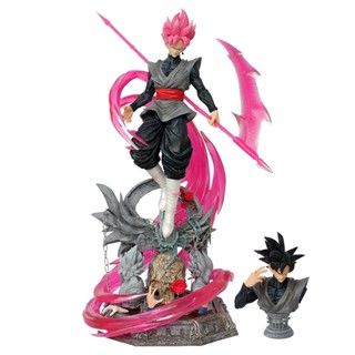 โมเดลฟิกเกอร์ Dragon Ball Super GK Yunqi Series Pink Goku Super Three Free Dark สําหรับตกแต่ง