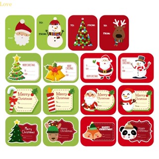 Love สติกเกอร์ป้ายชื่อ ลาย Merry Christmas DIY สําหรับติดตกแต่งรถยนต์ ของขวัญ 100 ชิ้น