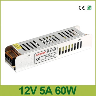 อะแดปเตอร์สวิตช์พาวเวอร์ซัพพลาย DC12V 5A 60W AC เป็น DC สําหรับแถบไฟ LED CCTV AC110V AC 220V อินพุตเป็นเอาท์พุต DC12V 60W