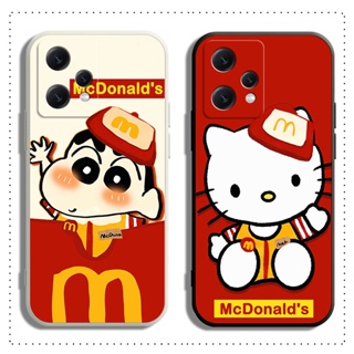 เคส Realme C55 C53 C33 C35 C31 C30 C30S C21Y C25Y C21 C12 C15 C25 C25S C20 C11 โทรศัพท์มือถือแบบนิ่ม ลายการ์ตูนชินจัง สีขาว ดํา สําหรับ