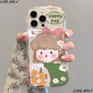 /14128P เคสโทรศัพท์มือถือ ซิลิโคนนุ่ม ลายการ์ตูนเด็กผู้หญิง ช่อดอกไม้ สําหรับ Iphone 6xr 13ProMax X11 MIYK