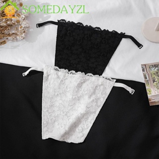 Somedayzl สายรัดหน้าอก, เสื้อท่อป้องกันแสงสะท้อน, ชุดชั้นในคลิปบน Bralette ลูกไม้สองชั้น ชุดชั้นในที่ไม่มีสายหนัง สําหรับผู้หญิง