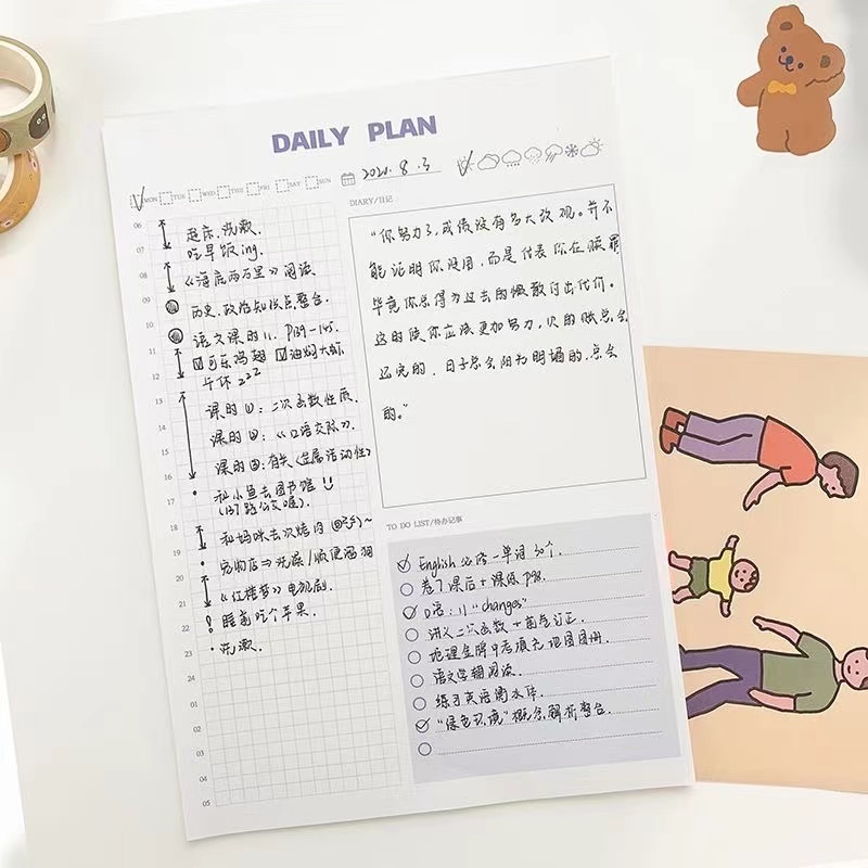 สมุดโน้ต แพลนเนอร์ รายสัปดาห์ B5 แบบเรียบง่าย สําหรับห้องเรียน