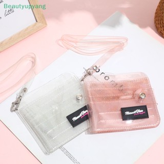 [Beautyupyang] กระเป๋าสตางค์ PVC แบบใส ขนาดเล็ก ใส่บัตรได้ สําหรับผู้หญิง