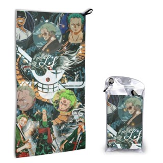 【พร้อมส่ง】 Roronoa Zoro ผ้าขนหนูนุ่ม ดูดซับน้ําได้ดี แห้งเร็ว ขนาด 40*80 ซม. สําหรับเด็ก และผู้ใหญ่