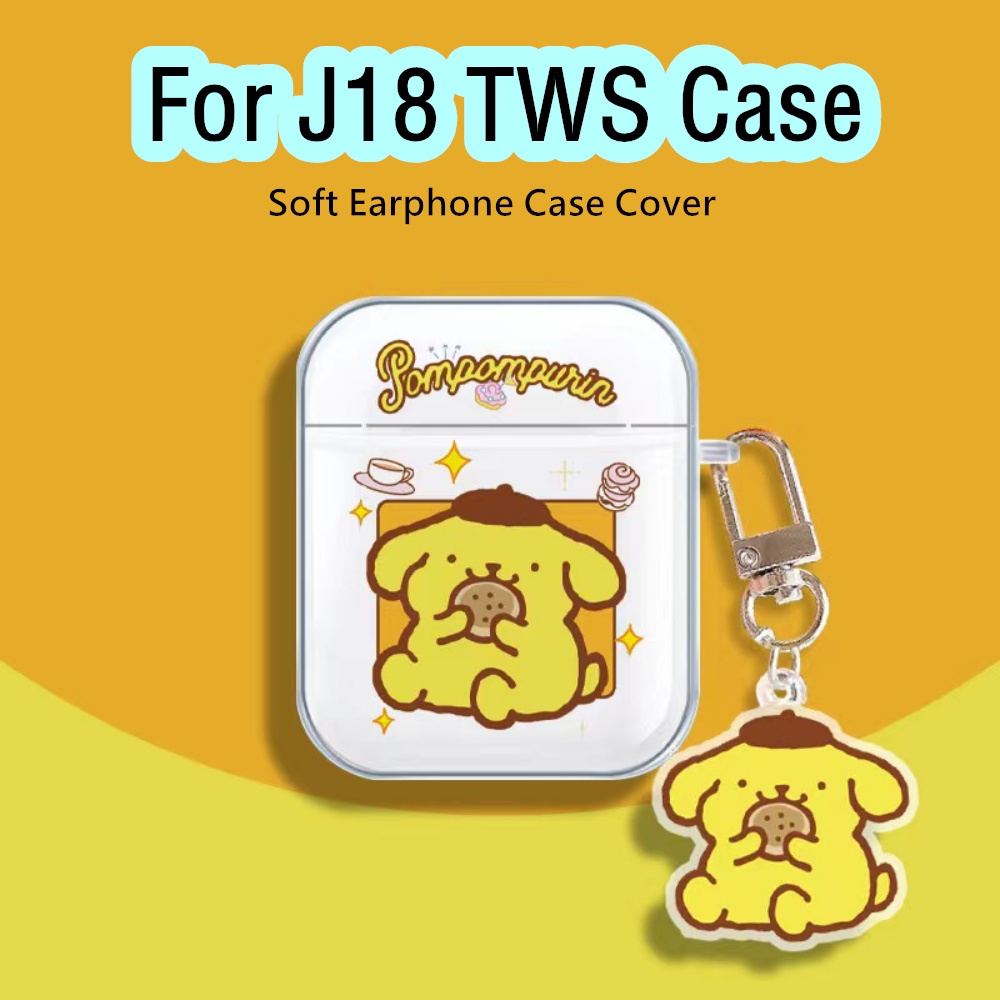 สําหรับ J18 TWS Case การ์ตูนหวานและน่ารักสําหรับ J18 TWS Casing Soft Headphone Case Cover