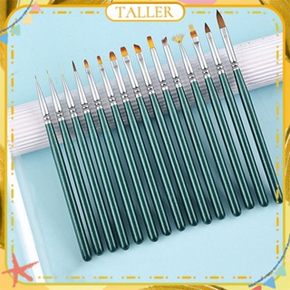 พร้อมส่ง Stcok Nail Art Functional Brush Full Set Glitter Rod Japanese Pulling Line Painting Halo Dye Gradient Petal Phototherapy Pen Manciure Tool For Nail Shop TALLER