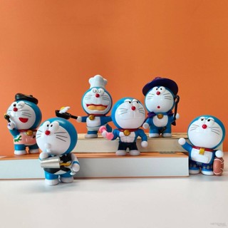 Yt2 โมเดลตุ๊กตาฟิกเกอร์ Doraemon Bartender ของเล่น สําหรับตกแต่งบ้าน 6 ชิ้น TY2