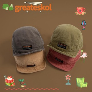 GREATESKOL หมวกเบสบอล ปีกสั้น พิมพ์ลายตัวอักษร สามารถปรับได้ ใช้งานกลางแจ้ง