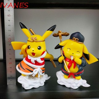 IVANES ตุ๊กตาฟิกเกอร์ Pikachu Pokemon Pikachu ของเล่นสําหรับเด็ก