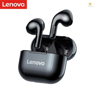 Tosw)lenovo LivePods LP40 หูฟังกึ่งอินเอียร์ BT 5.0 หูฟังไร้สาย True Wireless Earbuds พร้อมระบบควบคุมแบบสัมผัส แฮนด์ฟรี โทรได้ สเตอริโอ ตัดเสียงรบกวน กันน้ํา การออกแบบ Binaural H