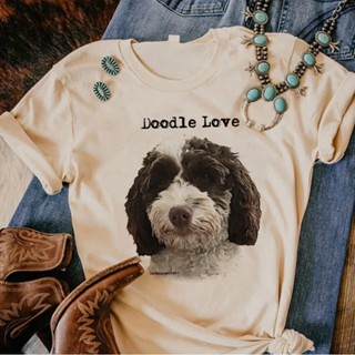 Labradoodle Tee เสื้อท็อปส์ ลายการ์ตูน สําหรับผู้หญิง