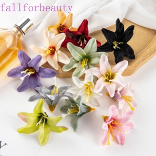 FALLFORBEAUTY ดอกลิลลี่ประดิษฐ์ ไร้คอ สําหรับตกแต่งสมุดภาพ งานแต่งงาน DIY 10 ชิ้น