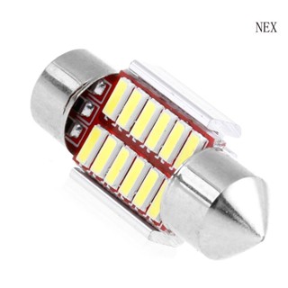 Nex โคมไฟ LED 31 มม. 4014 12SMD C5W สําหรับติดป้ายทะเบียนรถยนต์ 1 ชิ้น