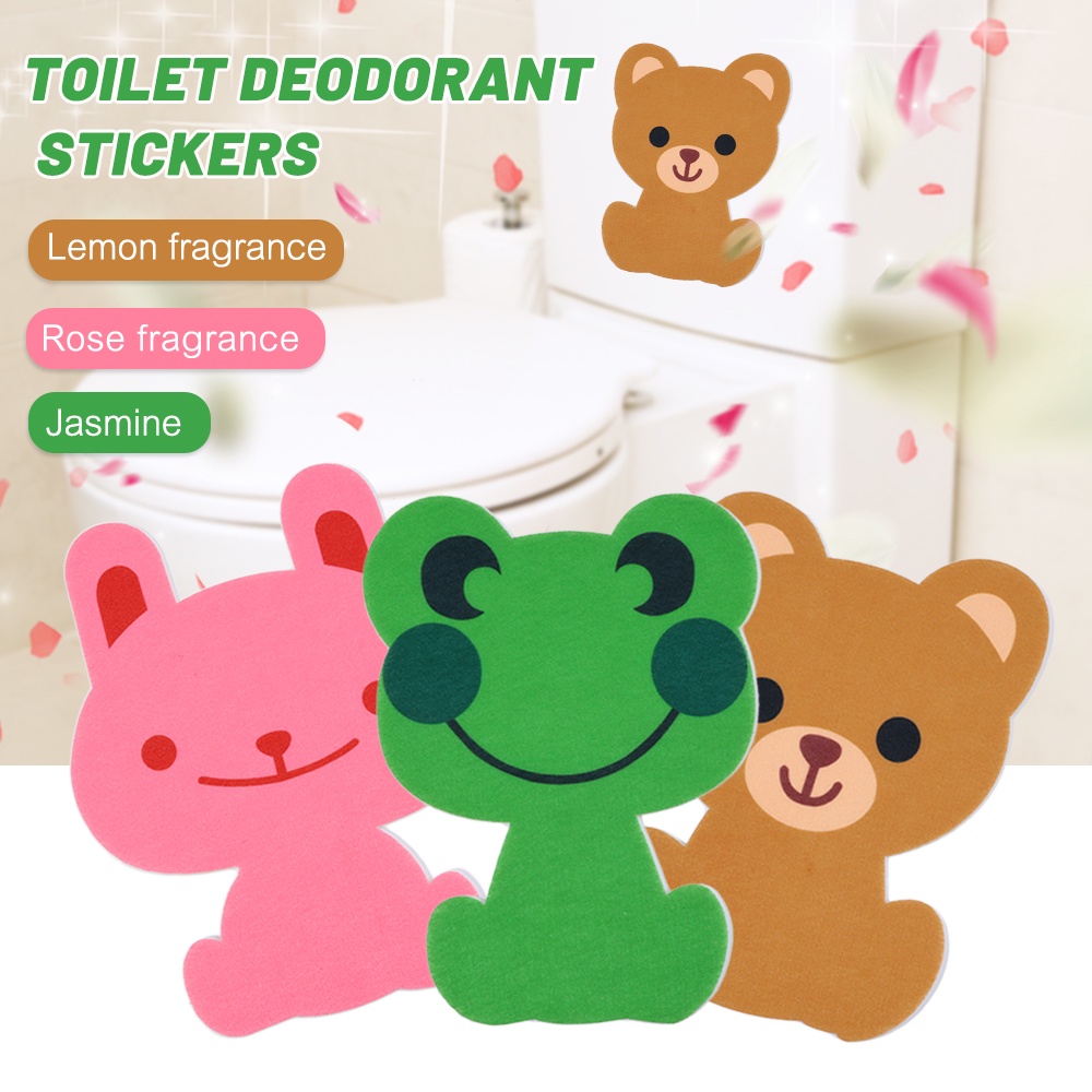 สติกเกอร์ตกแต่งห้องน้ํา DIY / สติกเกอร์ดับกลิ่นห้องน้ํา แบบไม่ทอ สร้างสรรค์ / สติกเกอร์ดับกลิ่นห้องน้ํา / สติกเกอร์ดับกลิ่นห้องน้ํา ลายการ์ตูนสัตว์ / สติกเกอร์ดับกลิ่น