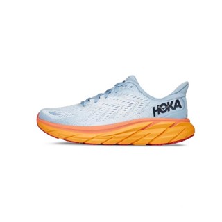 ขายดี รองเท้าผ้าใบ HOKA ONE Clifton 8 ดูดซับแรงกระแทก สีขาว สีเทา สีฟ้า E3WX 2023