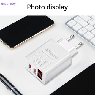 Maurcey อะแดปเตอร์ชาร์จโทรศัพท์ หน้าจอดิจิทัล LED 45W QC 3.0 USB TH