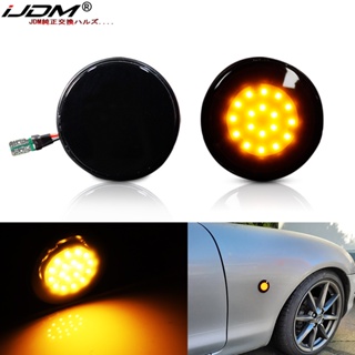 Ijdm แผงไฟเลี้ยว LED สีเหลืองอําพัน 12V แบบเปลี่ยน สําหรับ Mazda MX-5 Miata Mk1 Mk2 Mk3 OEM MA 2 ชิ้น2550107 Ma2551107 Ma