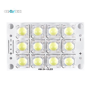 ใหม่ บอร์ดวงจรไฟ LED DC 3V 5V 12 ดวง สว่างมาก สีขาว สําหรับเรือยอร์ช