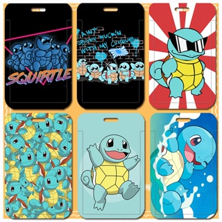 เคส ABS ลายการ์ตูนอนิเมะ Pokemon Squirtle DIY สําหรับใส่นามบัตรนักเรียน