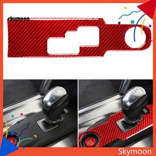 Skym* สติกเกอร์คาร์บอนไฟเบอร์ สีแดง สําหรับตกแต่งแผงเกียร์รถยนต์ GTR R35 2008-2016