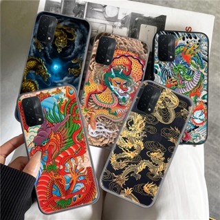 เคสโทรศัพท์มือถือแบบนิ่ม ลายมังกรจีน สีทอง Y244 สําหรับ Realme X Lite XT X2 V11 V11S 8i 9 Pro Plus 5G Narzo 50i