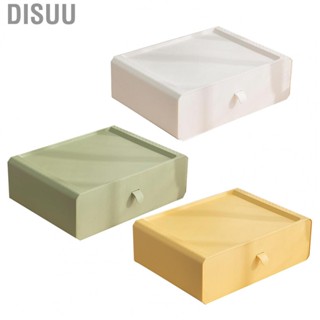 Disuu Plastic Underwear Storage Box  Sorting 15 Grid Stable Superposition Dustproof Compartment with Card Slot for Desktop