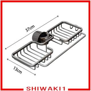 [Shiwaki1] ที่วางฟองน้ํา พร้อมตะขอ ถอดออกได้ สําหรับห้องครัว ห้องซักรีด