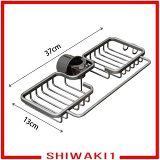 [Shiwaki1] ที่วางฟองน้ํา พร้อมตะขอ ถอดออกได้ สําหรับห้องครัว ห้องซักรีด