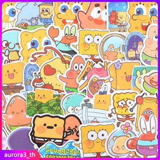 【ในการจัดส่ง】 50/60 ชิ้น Spongebob Squarepants สติกเกอร์กันน้ำสำหรับสเก็ตบอร์ดโทรศัพท์กีตาร์รูปลอก