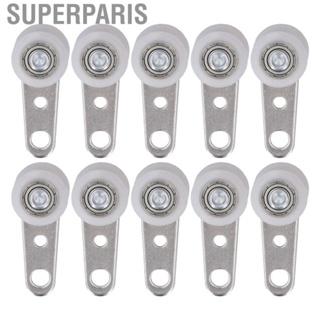 Superparis Double Wheel Pulley Slide Smoothly Practical Sturdy 19mm Diameter 44mm Length Nylon Stainless Steel for Sliding Doors