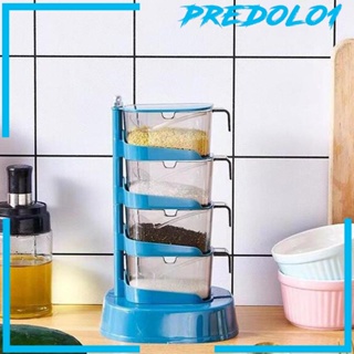 [Predolo1] กล่องเครื่องเทศ แนวตั้ง หมุนได้ สําหรับห้องครัว ห้องอาหาร