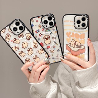 Casetify เคสโทรศัพท์มือถืออะคริลิคแข็ง แบบใส ลายสุนัข สําหรับ iPhone 14 13 12 11 Pro Max Plus
