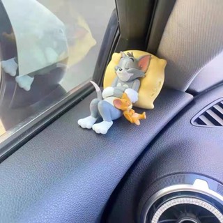 โมเดลตุ๊กตาแมว และหนู Jerry Mouse แฮนด์เมด สําหรับตกแต่งภายในรถยนต์
