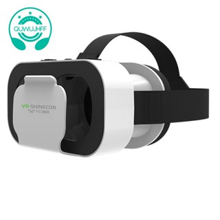 Vr SHINECON BOX 5 Mini VR แว่นตา 3D เสมือนจริง แว่นตา VR ชุดหูฟัง สําหรับ Google กระดาษแข็ง สมาร์ทโฟน สีขาว