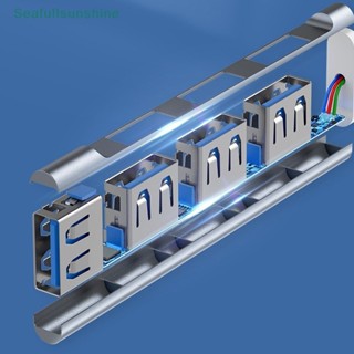 Seaf&gt; อะแดปเตอร์ฮับ USB 3.0 4 พอร์ต Type C แบบบางพิเศษ สําหรับแล็ปท็อป คอมพิวเตอร์