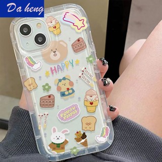 เคสป้องกันโทรศัพท์มือถือ แบบนิ่ม ลายหมีน้อย กันกระแทก สําหรับ Apple Iphone 13 11pro 14 12max xr xs 8